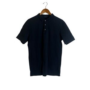 COS black short sleeve polo shirt. Size large